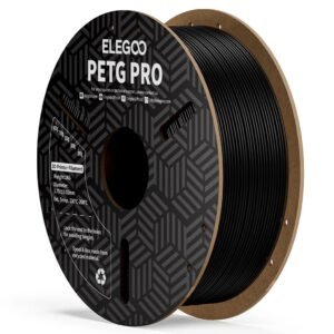 3D plastikas PETG PRO juoda spalva 1.75mm 1kg Elegoo